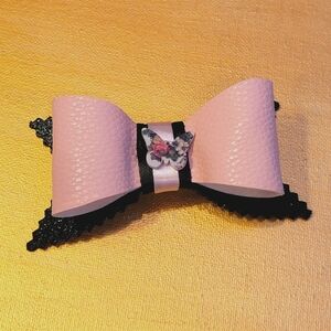 Pink and Black, Butterfly Hairbow